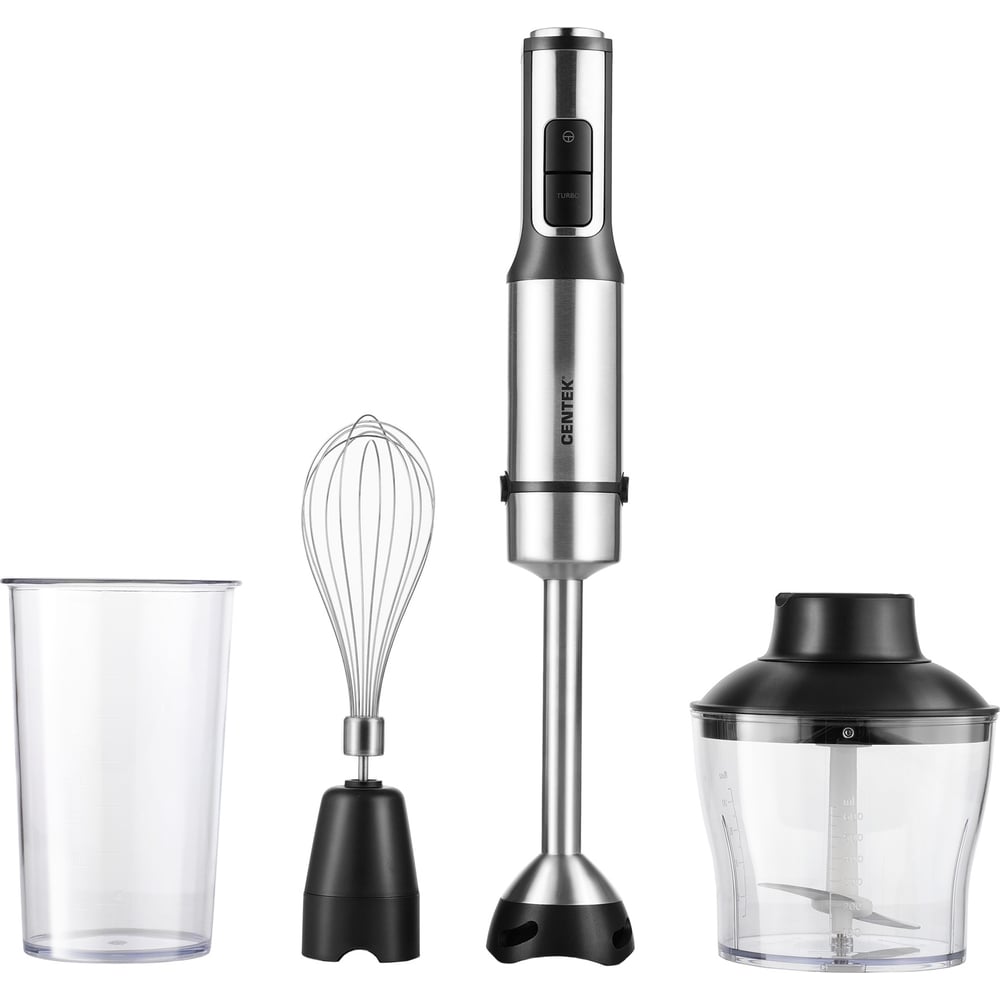 Блендер Centek черный/сталь 1500 Вт, турбо режим, плавная регулировка ...