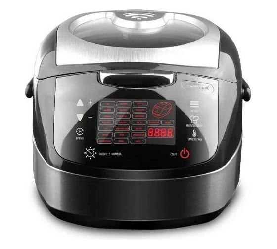Мультиварка Centek Ceramic черный/сталь 860 Вт, 5 л, LED, 21 программа CT-1472