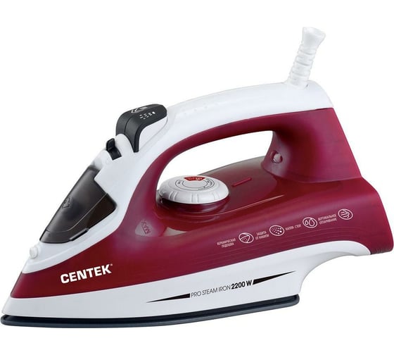 Утюг Centek 2200 Вт, керамическая подошва, паровой удар, самоочистка, 250 мл CT-2349 1