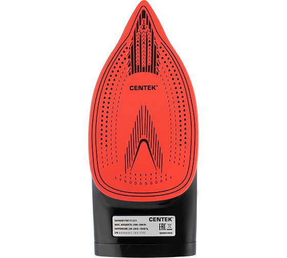 Утюг Centek 3000 Вт, 450 мл, керамика, капля-стоп, антинакипь, самоочистка CT-2311 RED