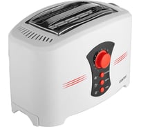 Тостер Centek белый 800 Вт, 7 уровней мощности, 2 тоста, функции разморозка, отмена, повтор CT-1426