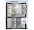 Холодильник Centek Total NF 456 л (153 л/303 л) 655x833x1775 мм, стекло, 4 двери CT-1756 Black Glass 3