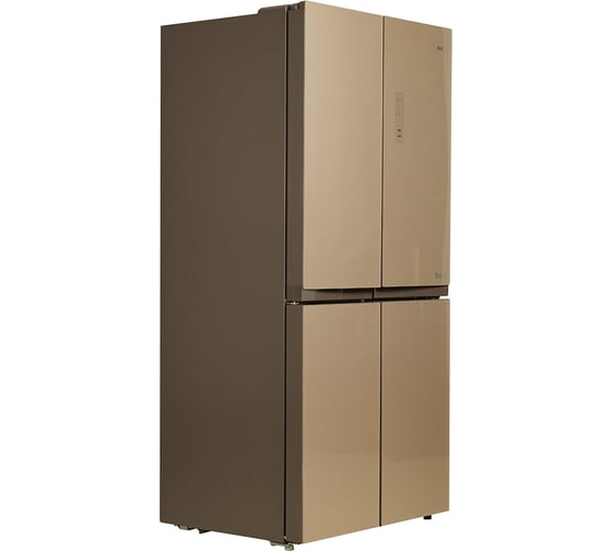 Холодильник Centek Total NF 456 л (153 л/303 л) 655x833x1775 мм, стекло, 4 двери CT-1756 Beige Glass