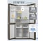 Холодильник Centek Total NF 456 л (153 л/303 л) 655x833x1775 мм, стекло, 4 двери CT-1756 Beige Glass 3
