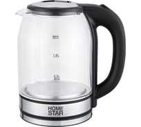 Чайник Homestar HS-1042 1.8 л стекло, пластик черный 105222