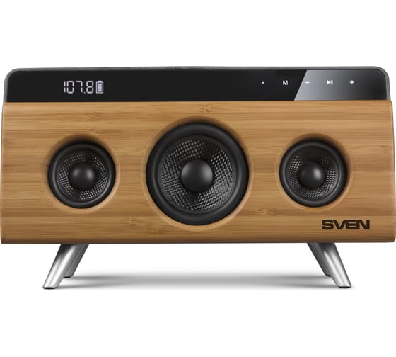 Домашняя аудиосистема SVEN АС HA-930, бамбук 30 Вт, Bluetooth, FM, USB, LED-дисплей, 2200мАч SV-019068
