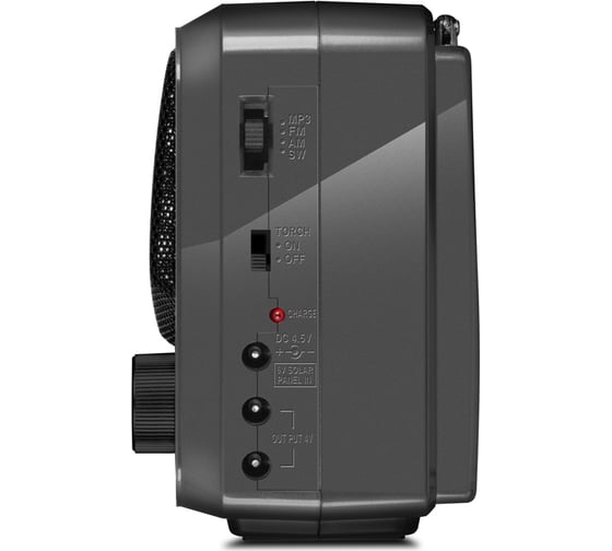 Радиоприёмник SVEN АС SRP-525 серый, 3 Вт, FM/AM/SW, USB, microSD, фонарь, встроенный аккумулятор SV-017156