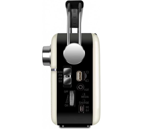 Радиоприёмник SVEN АС SRP-505 белый, 3 Вт, Bluetooth, FM/AM/SW, USB, microSD, AUX, встроенный аккумулятор SV-020439