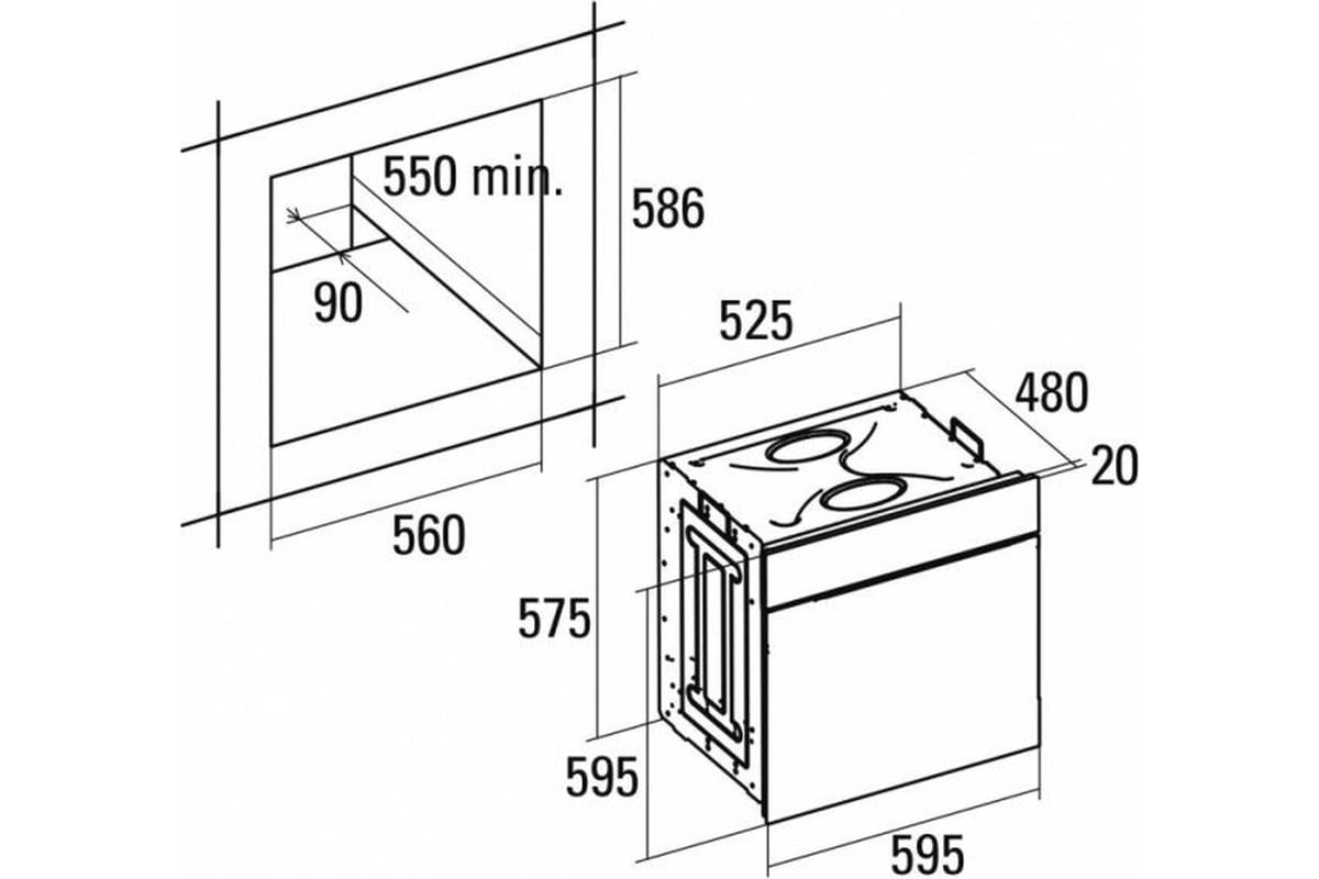 духовой шкаф электрический встраиваемый 500 ширина