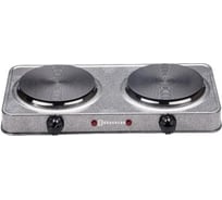 Электрическая плита EDENBERG дисковая, двухконфорочная, 2000Вт/220В EB-62196