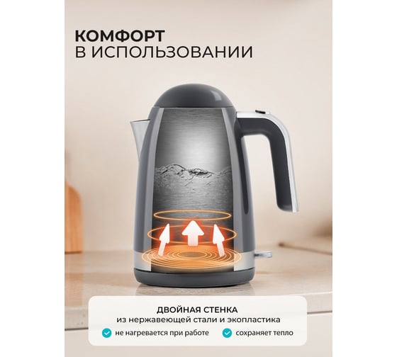 Чайник Galaxy LINE GL 0332 графитовый 7010103322