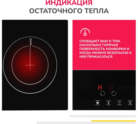 Электрическая варочная поверхность SImfer индикаторы остаточного тепла, стеклокерамика, сенсорная панель H30D12B100