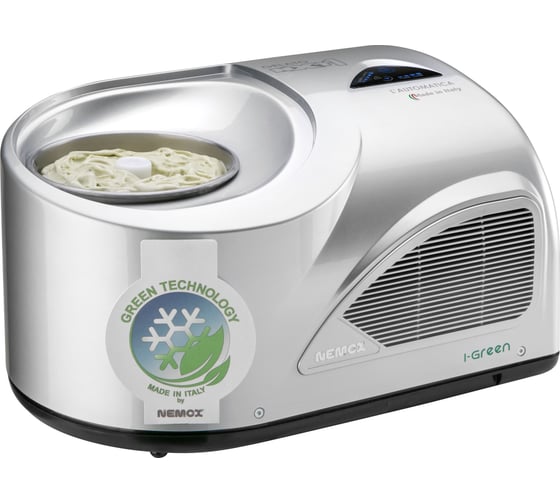 Мороженица с компрессором Nemox GELATO NXT1 L'AUTOMATICA ГазR290a цвет серебро, прямой привод, чаша нержавеющая сталь, объем 1.7 л 220-240V50-60Hz150W 003A600960R00 003A600960R01