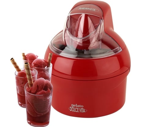 Бескомпрессорная мороженица Nemox DOLCE VITA 1,1 ROSSA 220-240 V, 50 Hz, 15 W, объем 1.1 л, 700 гр, корпус пластик, цвет красный, чаша нержавеющая сталь 0034300298R01