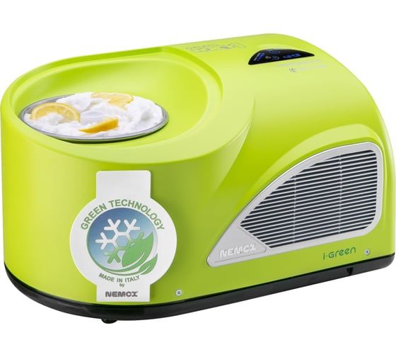 Мороженица с компрессором Nemox GELATO NXT1 L'AUTOMATICA цвет зеленый, прямой привод, Газ R290a, чаша нержавеющая сталь, объем 1.7 л, 220-240 V, 50-60 Hz, 150 W 003A600980R00