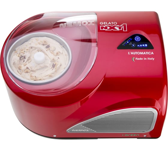 Мороженица с компрессором Nemox GELATO NXT1 L'AUTOMATICA цвет красный, прямой привод, газ R290a, чаша нержавеющая сталь, объем 1.7 л, 220-240 V, 50-60 Hz, 150W 003A600940R00 003A600940R01