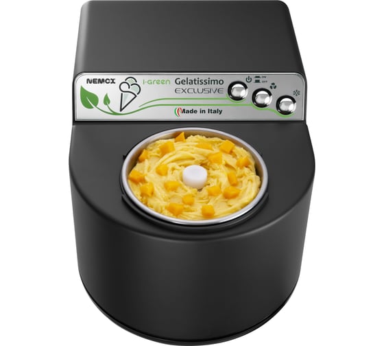 Мороженица с компрессором Nemox GELATISSIMO Exclusive i-green корпус пластик, цвет черный, газ R290a, чаша нержавеющая сталь, объем 1.7, 240 V, 50-60 Hz, 140 W 003A610260R00 003A610260R01