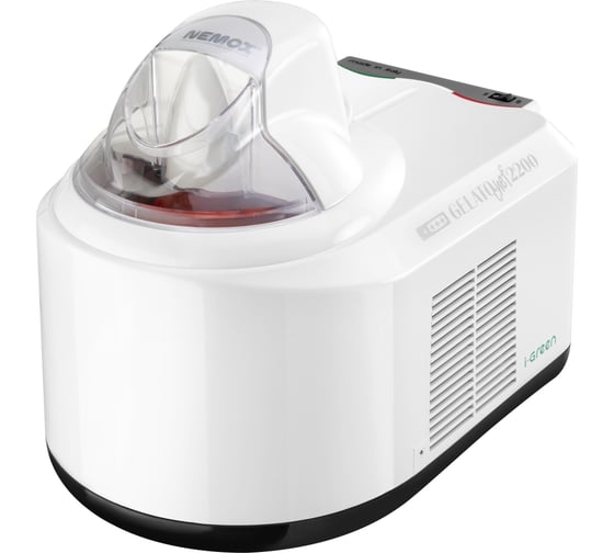 Мороженица с компрессором Nemox GELATO CHEF2200 i-Green корпус - пластик, цвет белый, объем 1.5 л, 220-240 V, 50 Hz, 110 W, газ R290a, съемное алюминиевое ведро 003A500270R00