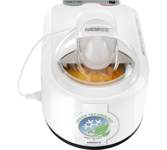 Мороженица с компрессором Nemox GELATO CHEF2200 i-Green корпус - пластик, цвет белый, объем 1.5 л, 220-240 V, 50 Hz, 110 W, газ R290a, съемное алюминиевое ведро 003A500270R00