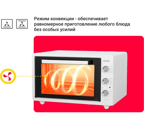 Мини-печь SImfer albeni plus, 5 режимов работы, конвекция M4242