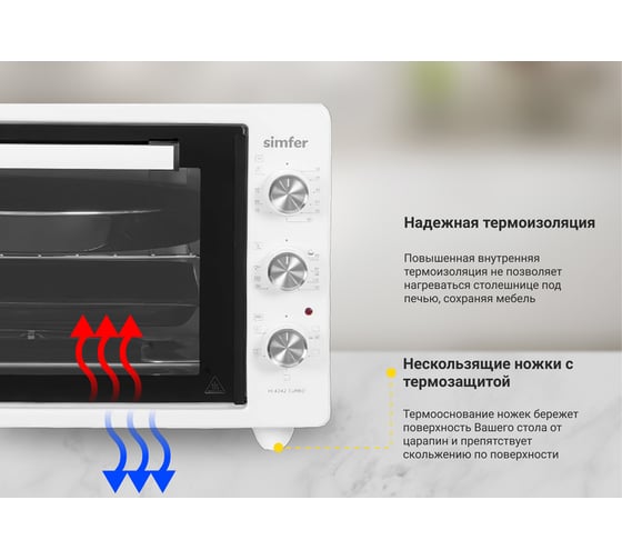 Мини-печь SImfer albeni plus, 5 режимов работы, конвекция M4242