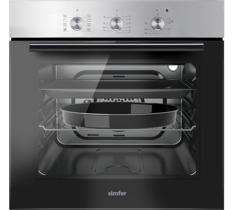 Электрический духовой шкаф Simfer 8 режимов работы, конвекция, гриль B6EM19071
