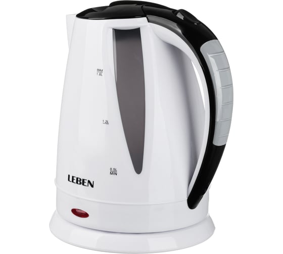Электрический чайник LEBEN 1.8 л, 1500 Вт, 220-240 В, 50 Гц, пластик 291-083