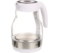 Электрический чайник LEBEN 1.7 л, 2200 Вт, стекло, белый пластик 291-089