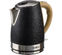 Электрический чайник LEBEN 1.8 л, 1850 Вт, металл, черный 291-098