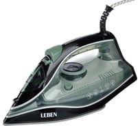 Утюг LEBEN с отпаривателем 2000 Вт, подошва керамическое покрытие, зеленый 249-026
