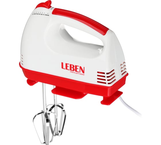 Кухонный миксер LEBEN 100 Вт, 7 скоростей, 4 насадки с коробочкой 269-012