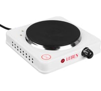 Одноконфорочная электрическая плитка LEBEN 1000 Вт нагревательный элемент диск диаметр 15.5 см 475-038