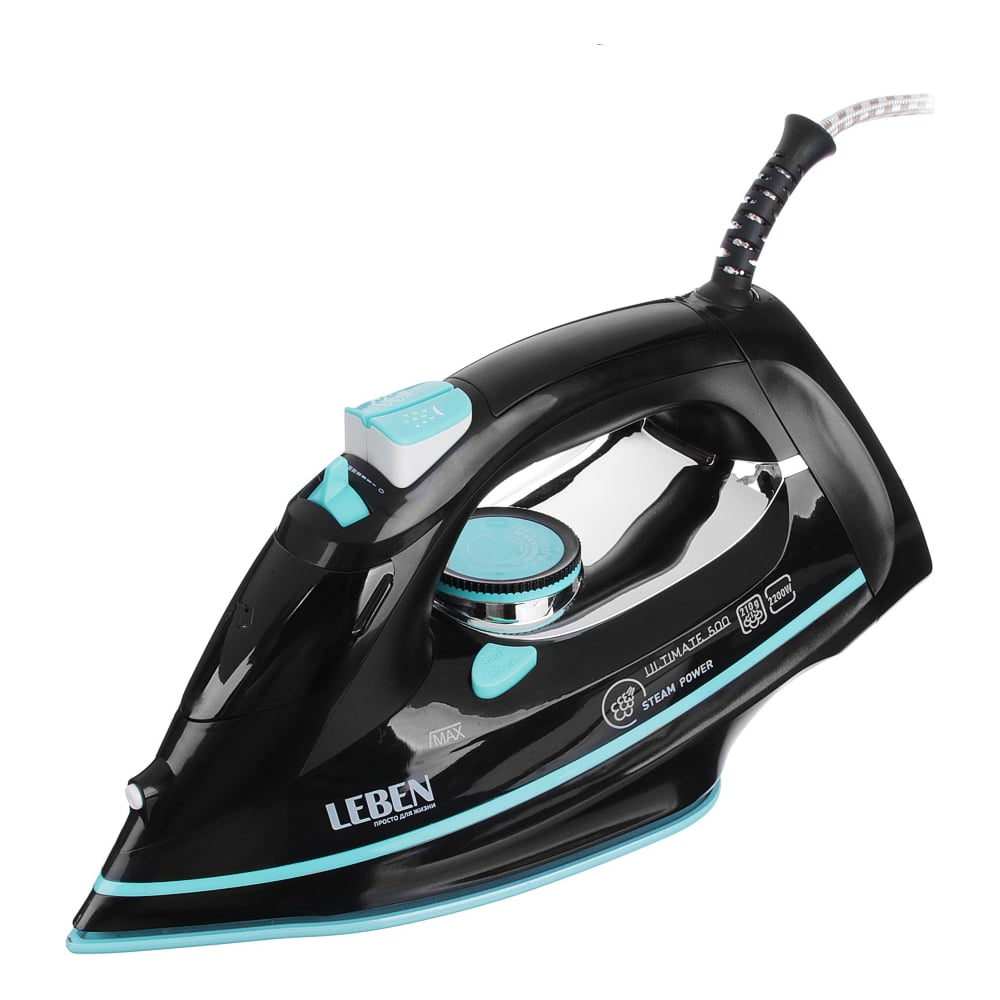 Утюг LEBEN с отпаривателем 2200 Вт, подошва керамическое покрытие ...