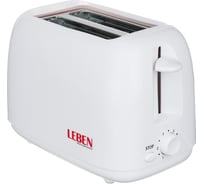 Тостер LEBEN 650 Вт, 2 отдела, механический, 6 степеней прожарки, цвет белый HJT-022 271-017