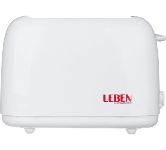 Тостер LEBEN 650 Вт, 2 отдела, механический, 6 степеней прожарки, цвет белый HJT-022 271-017