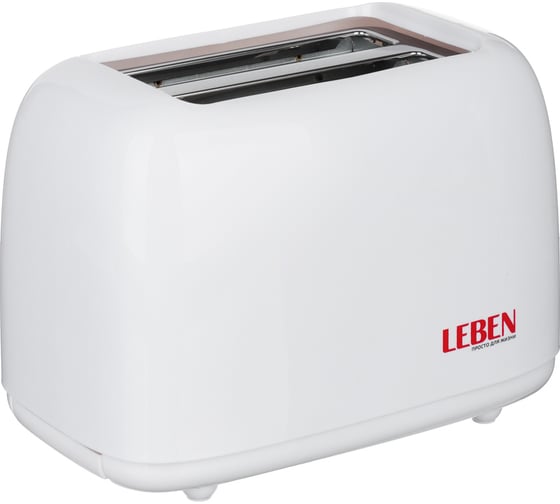 Тостер LEBEN 650 Вт, 2 отдела, механический, 6 степеней прожарки, цвет белый HJT-022 271-017
