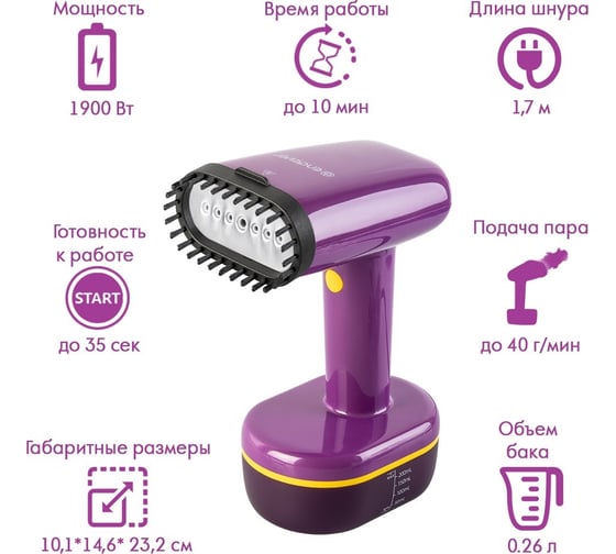 Компактный отпариватель для одежды ENDEVER Odyssey Q-458 90351