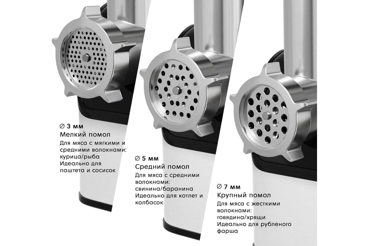 Электрическая мясорубка с насадками DAUKEN fw2000 стальной редуктор PR000010