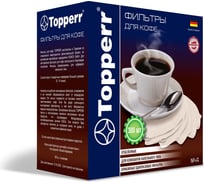 Фильтр бумажный для кофеварок Topperr №4 (300шт.), отбеленный 3048