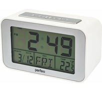 Часы-будильник PERFEO Loft, серебряный/белый 30016113