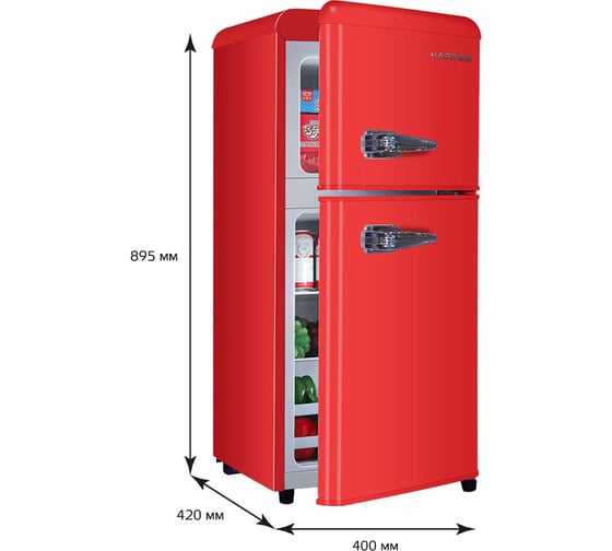 Холодильник Harper HRF-T120M RED NEW H00003474