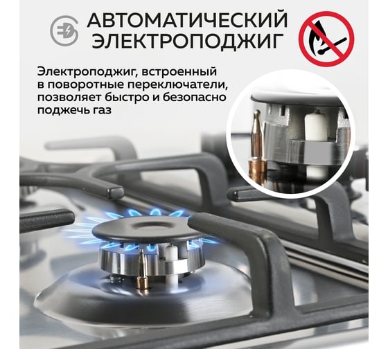 Варочная газовая встраиваемая панель GFGRIL GF-HBG114IN