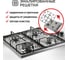 Варочная газовая встраиваемая панель GFGRIL GF-HBG104IN 8