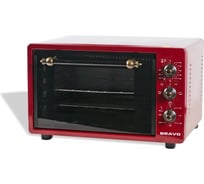 Электрическая печь BRAVO FO-36RR 36 литров красная, ручки РЕТРО УТ000010161