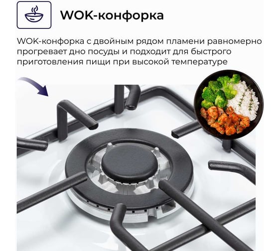 Металлическая газовая варочная панель Delvento grata 60 см V60V41W001