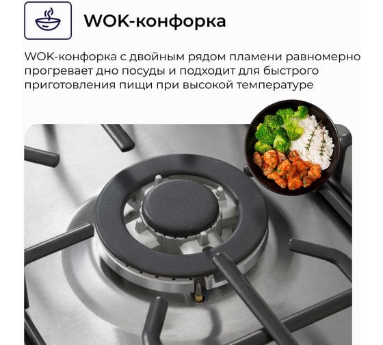 Металлическая газовая варочная панель Delvento grata 45 см V45V35M001