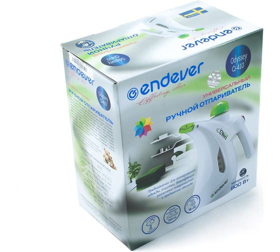 Компактный отпариватель Endever ODYSSEY белый, 800Вт Q-410