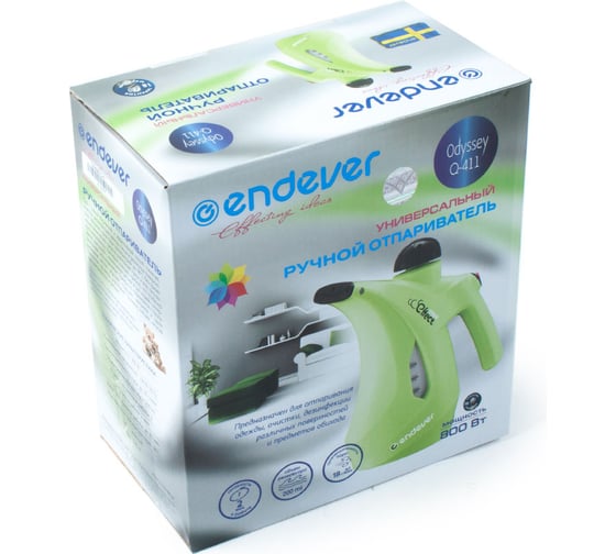 Компактный отпариватель Endever ODYSSEY зеленый, 800Вт Q-411