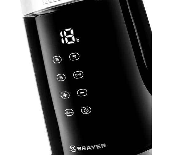 Электрический чайник BRAYER 1037BR 2200 Вт 1,7 л Cool Touch автоотключение при закипании LED BR1037