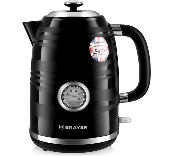 Электрический чайник BRAYER 1059BR 2200 Вт 1,7 л STRIX пластиковый корпус термометр BR1059